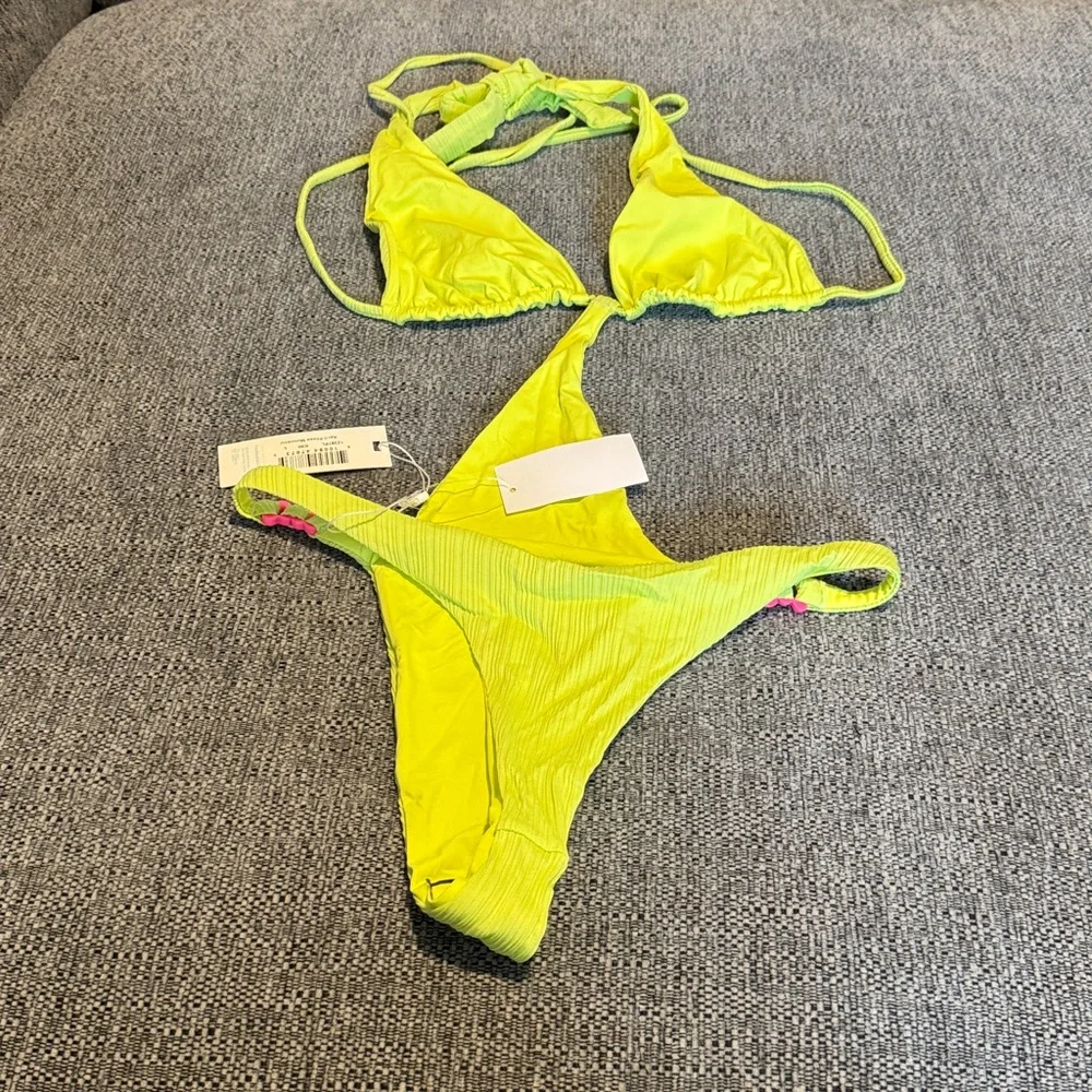 Frankie's Bikinis Neon green Swimwear